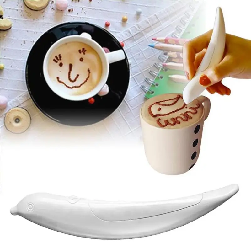 Electrical Latte Art Pen for Coffee Cake Spice Pen Cake Decoration Pen  Coffee Carving Pen Baking Pastry Red 