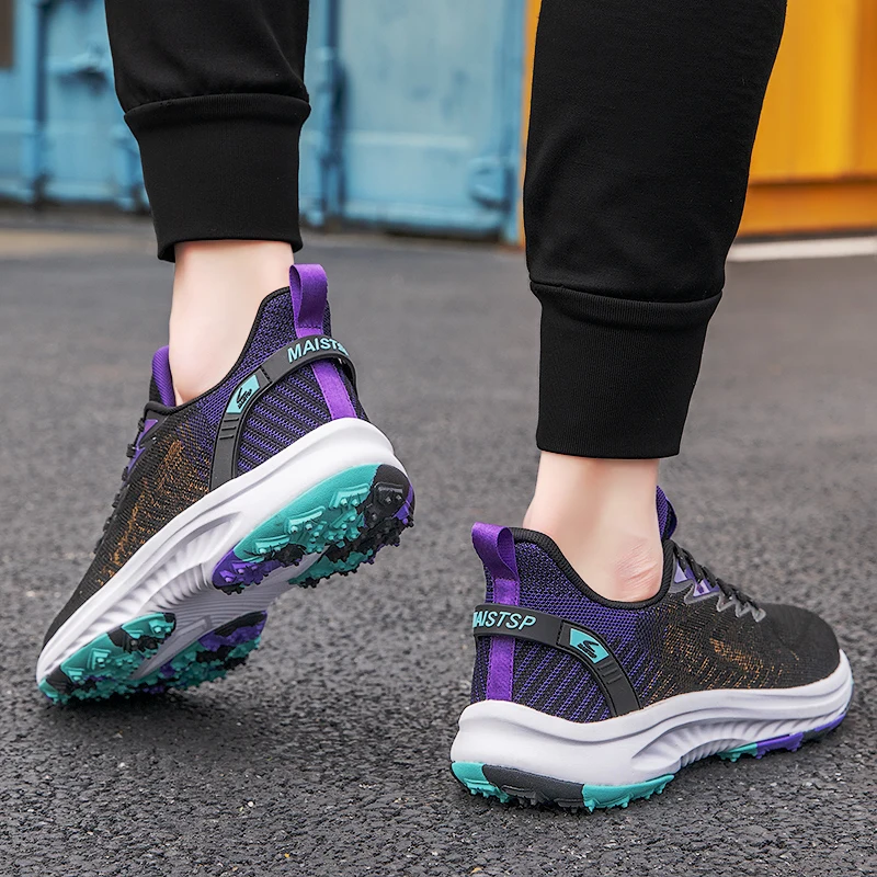 Professional Golf Shoes Nailless Comfortable Outdoor Men's Golf Training Sneakers Mesh Breathable Men's Jogging Training Shoes