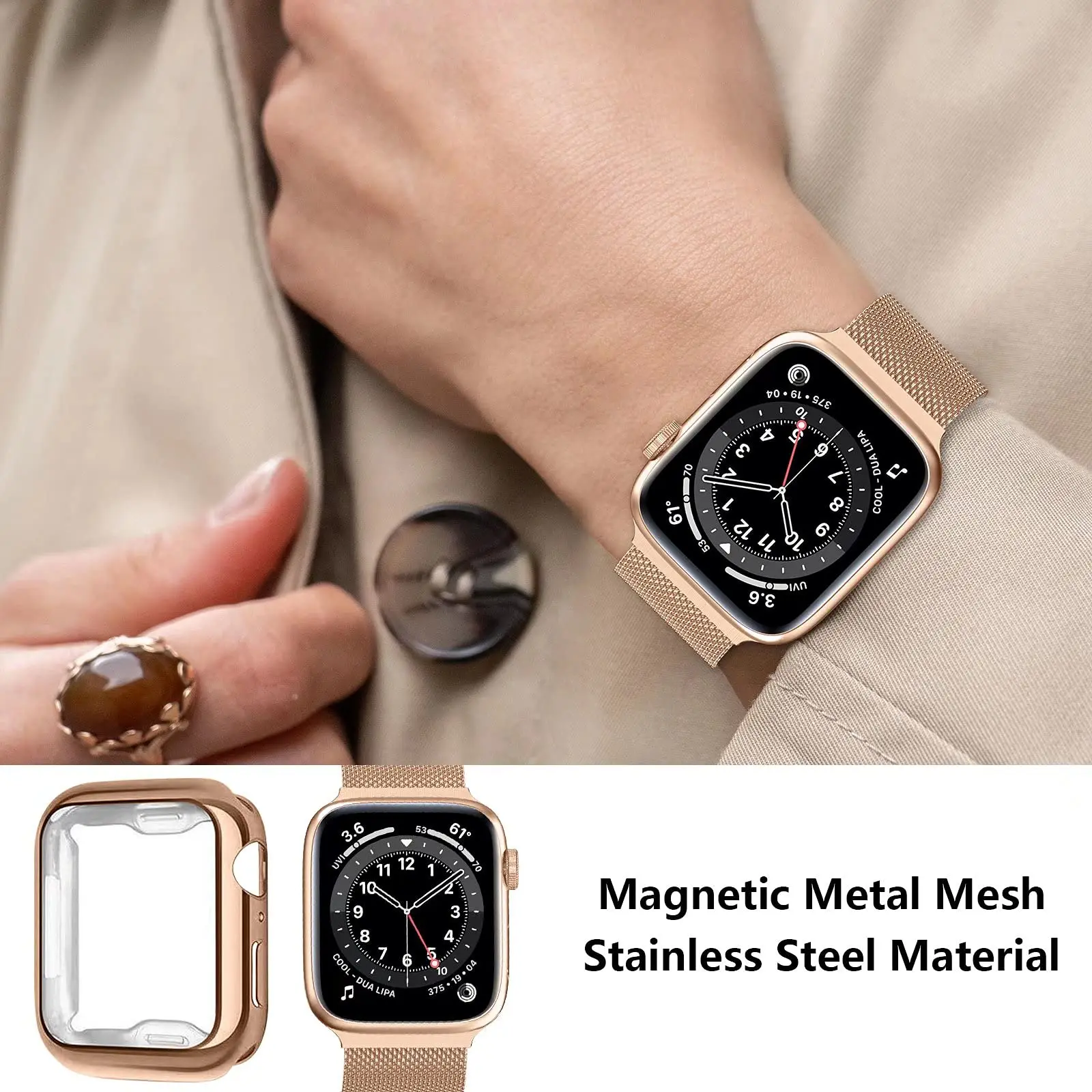 รูปสินค้า สายนาฬิกาโลหะแม่เหล็ก สำหรับ Apple Watch หลายขนาด