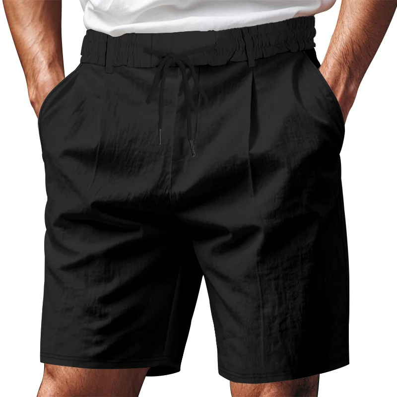 Casual Elastic Waist Men Shorts for Beach Holiday