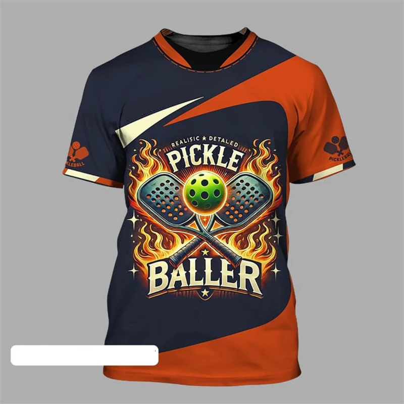 T-shirt Pickleball Sport di squadra per uomo Abbigliamento O Collo T-shirt a maniche corte Cool Fashion Pattern Design Trend Outdoor Tee Top - immagine 5