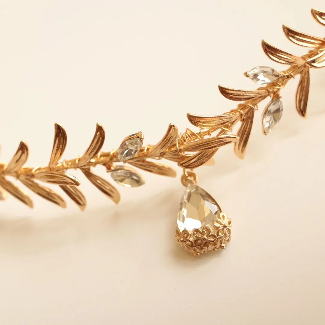 Corona Romana Foglie Oro - Set 3 Pezzi, Copricapo Toga Feste A Tema Greco/Romano - Foto 11