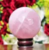 Natural Pink Rose Quartz Sphere Crystal Ball Healing Home Office Demagnetization Decorative Gem Gift 3
