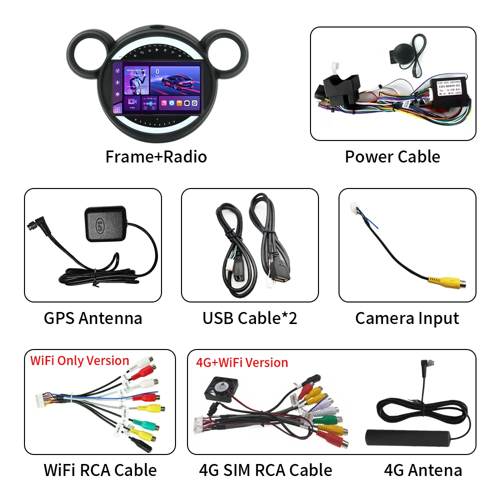 Android16 para BMW Mini Cooper Countryman R56 R60 2011 - 2013 Auto Carplay navegación GPS reproductor Multimedia estéreo 4G pantalla Wifi 6