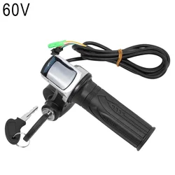 Electric Bicycle Throttle Grip with Lock and LED Display (60V)