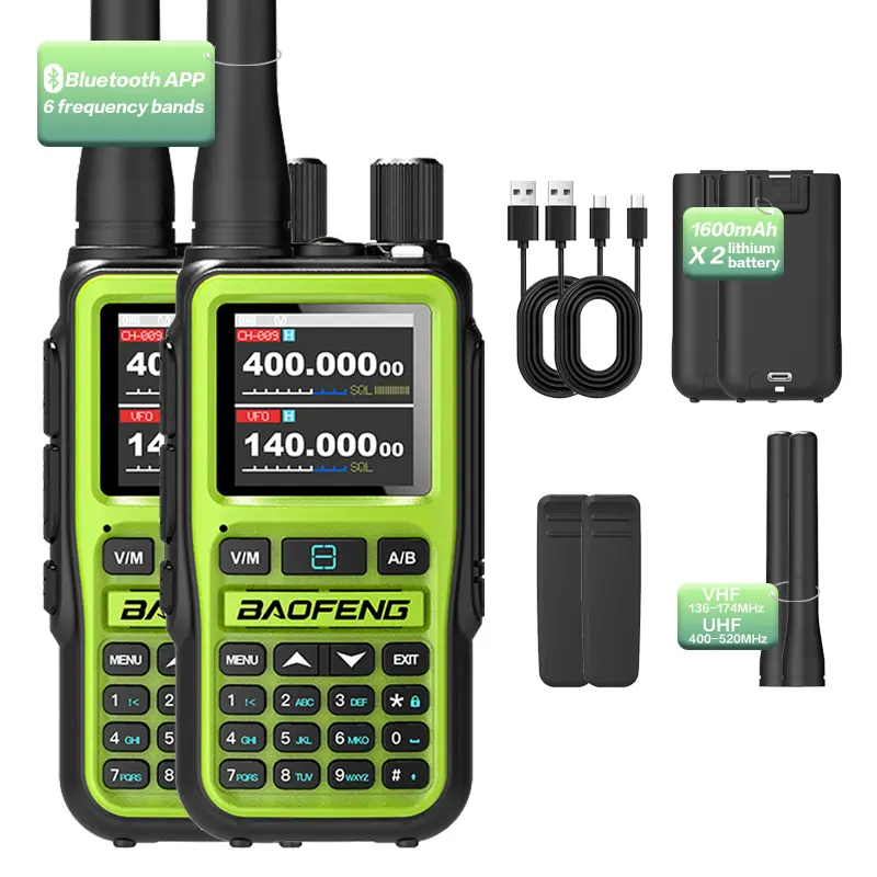 Baofeng UV-5R Mini 5W Walkie Talkie (2 Pack) | Bluetooth APP, NOAA Weather, 999 Ch | USB-C Charging for Outdoor/Hunting - Image 10