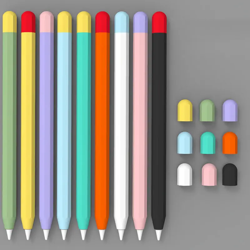 

Защитный чехол для стилуса, нескользящий чехол для IPad Pen 2 1, чехол для стилуса, силиконовый чехол для Apple Pencil 1, 2 цвета