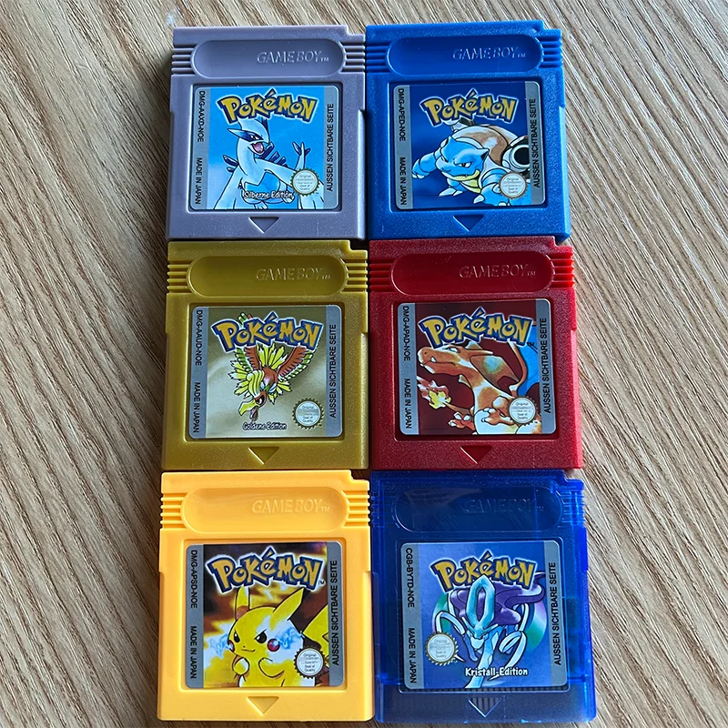 Pokemon Series German Version 16 Bit Gbc Game Cassette Classic For