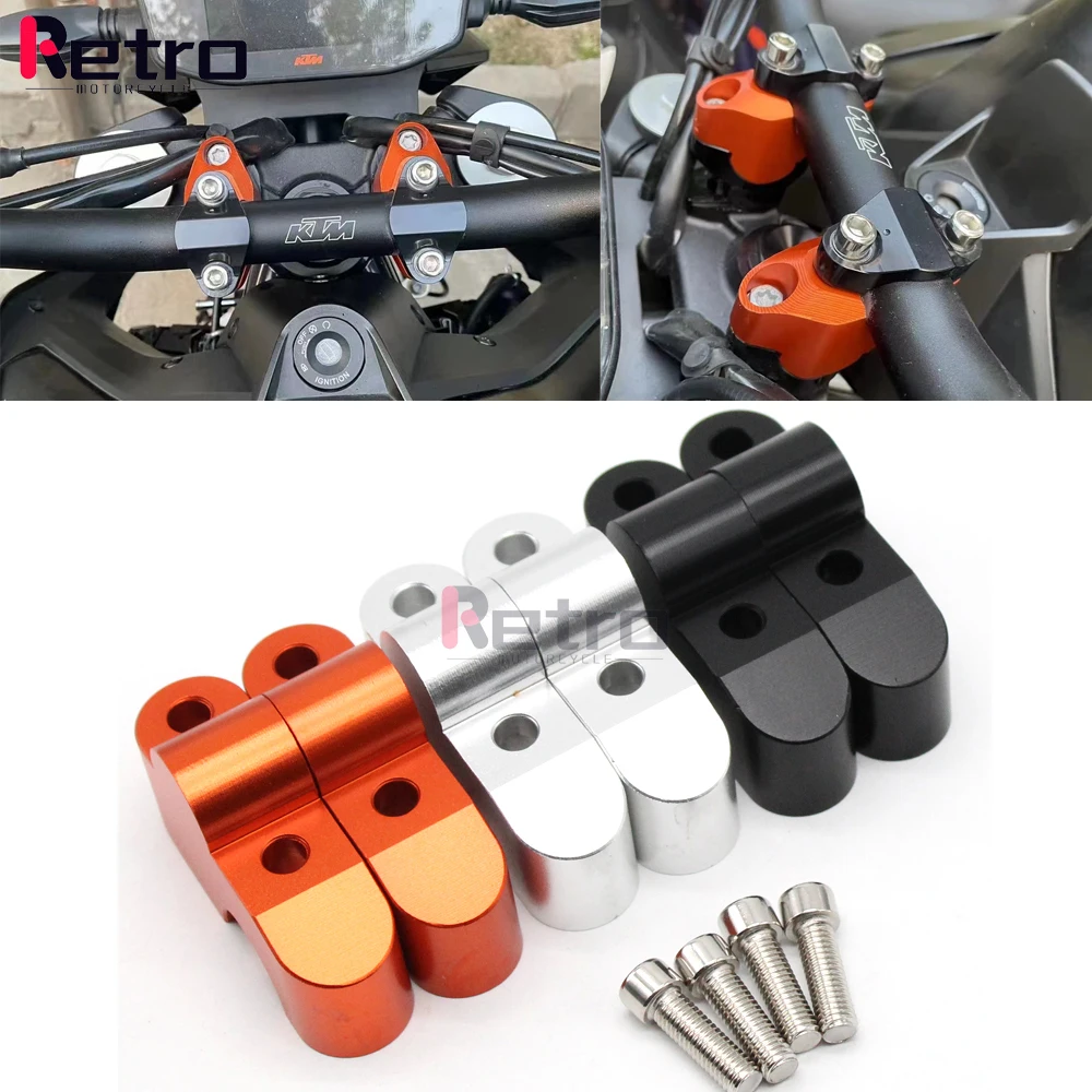 

For DUKE 390 DUKE390 2017 2018 2019 Motorcycle Handlebar Heightening Code Riser Mount Clamp Adapter