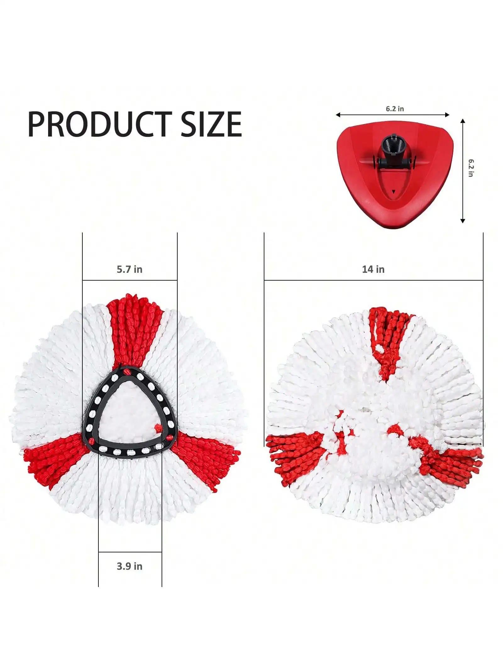 Set 5 Testine Ricambio Mocio Compatibile Con O Cedar Easy Wring 1 Sistema Serbatoio - 2 Panni Microfibra, Manico Telescopico, Spazzola E Base - 2