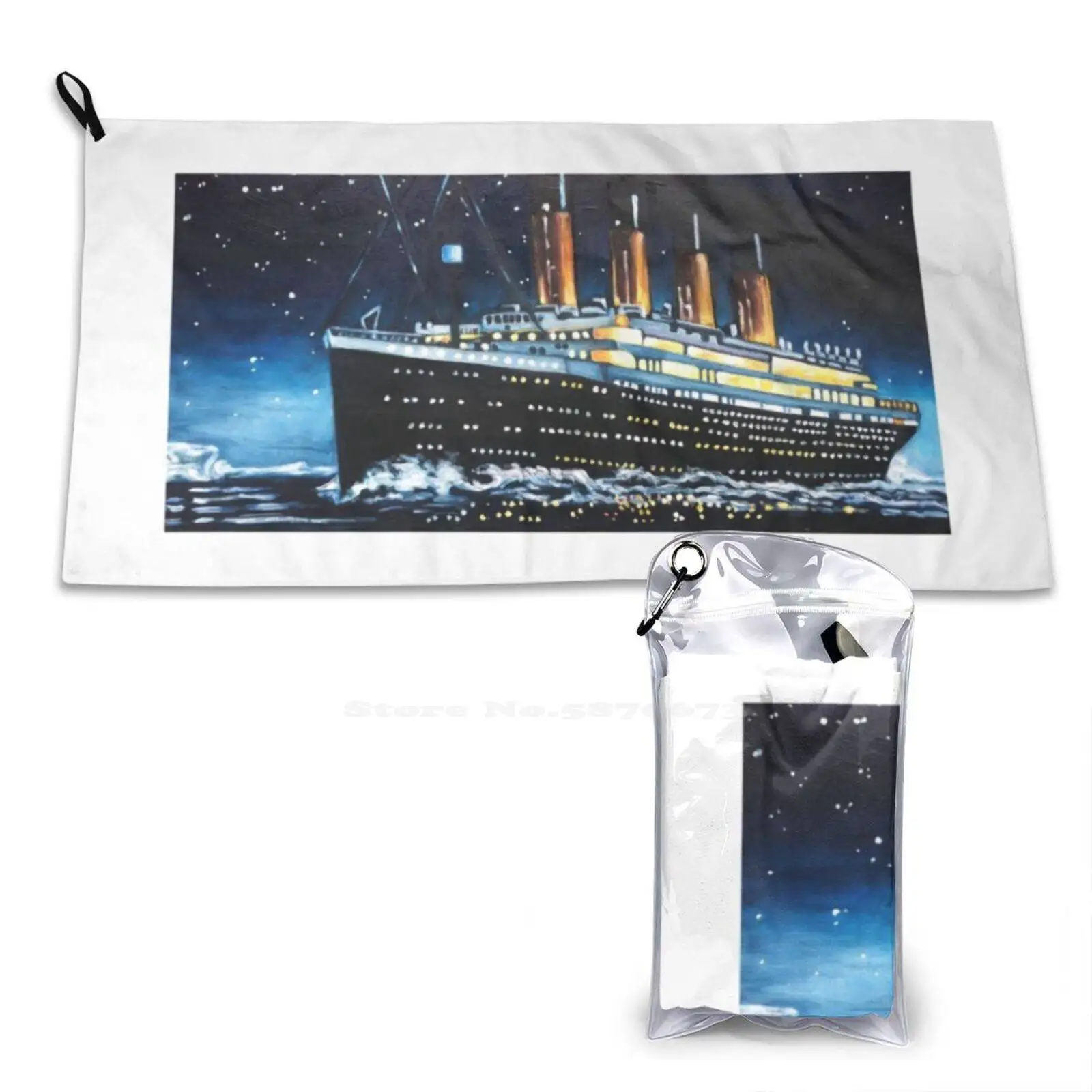 Titanic Asciugamano Da Bagno Grande Telo Da Mare Coperta Per La Protezione Solare Titanic Ships Never Let Go Rose E Jack Atlantic Ocean Night Oil