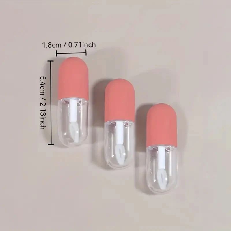 3/5Pcs Mini Leere Lip Gloss Rohr Kunststoff Nachfüllbare Flaschen Flüssigkeit Lippenstift Behälter Lipgloss Probe Flasche Reise Zubehör – Detail 1