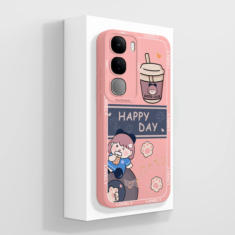 Fashionable Soft Liquid Silicone Phone Case, Compatible with Select Vivo Models, in Chic Back Cover Design