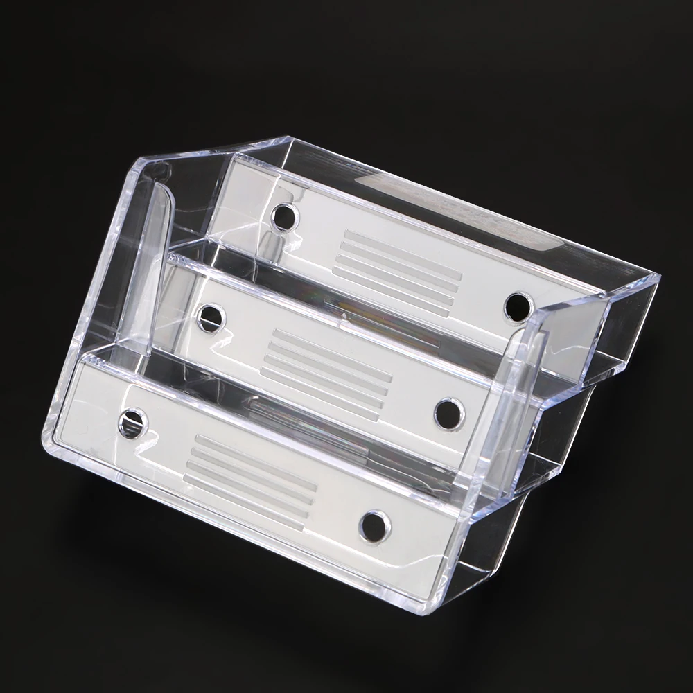1 Pcs Exclusive For Exhibition Multi-layer Plastic Desktop Business Card Holder Desk Shelf Box Storage Transparent transparent storage box,storage box,desk organizer,storage organizer