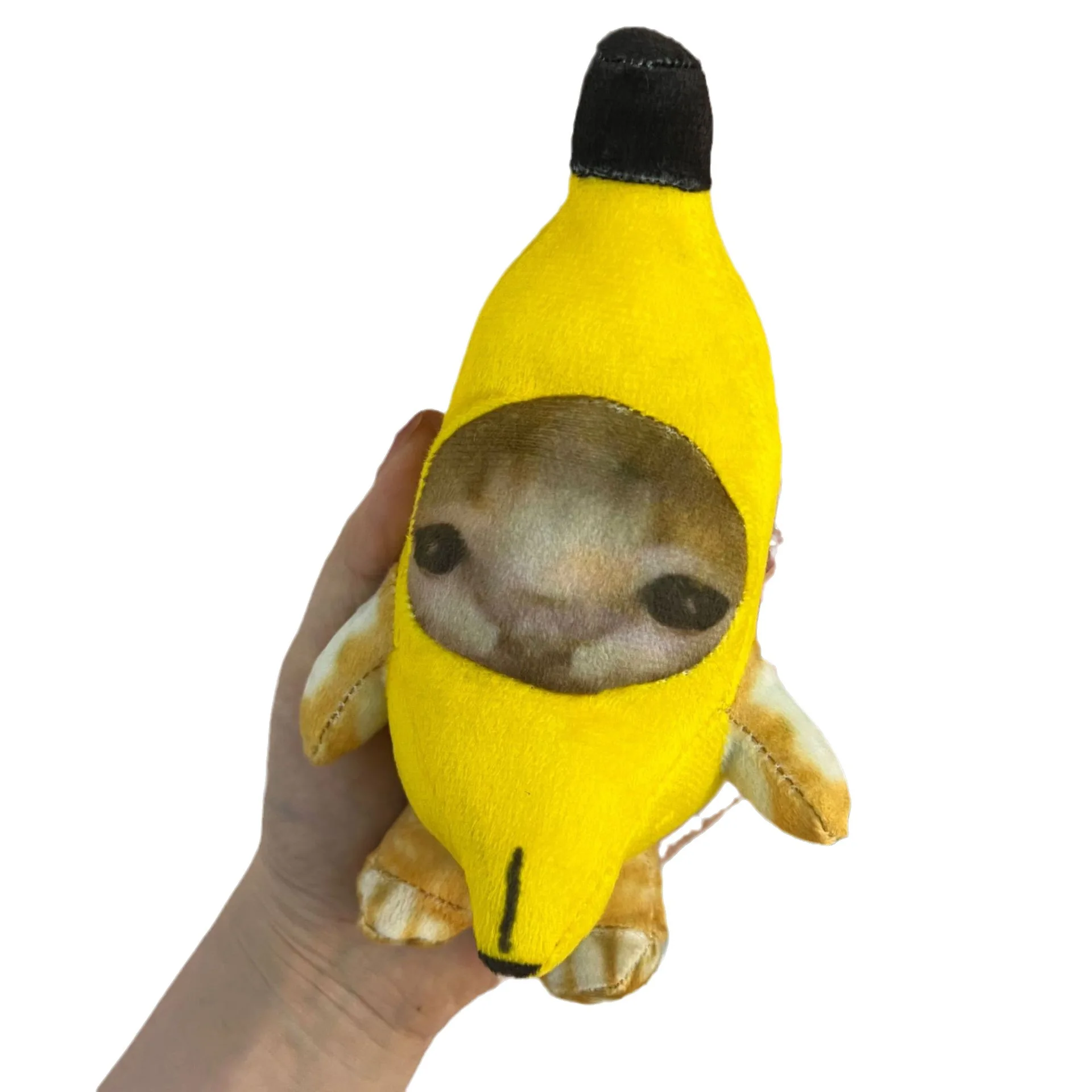 2023 pianto Banana gatto peluche ciondolo carino Banana gatto bambola con suono giocattolo portachiavi auto borsa divertente ciondolo portachiavi regali nuovo