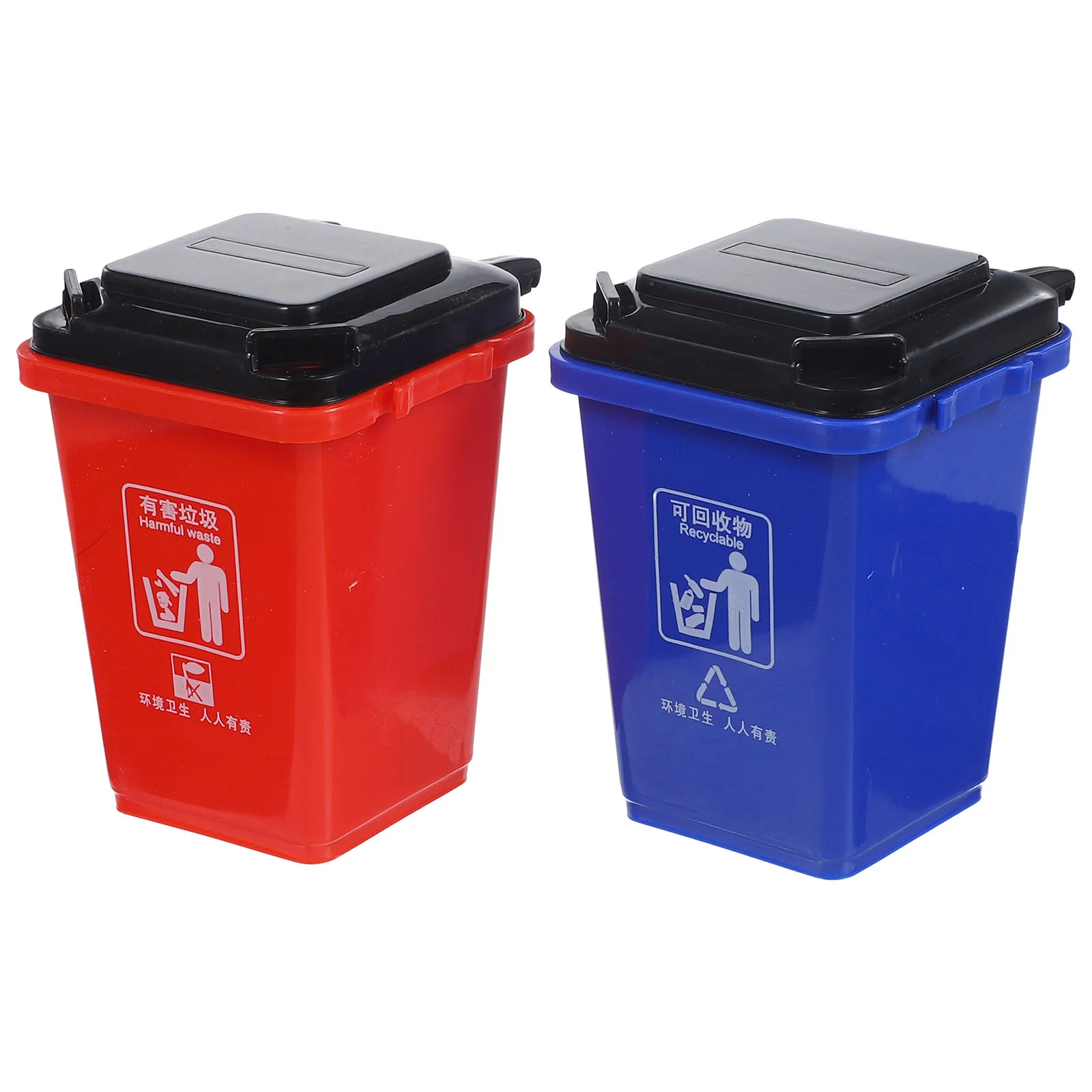 

Zerodeko Shelving Brackets 2Pcs Mini Curbside Garbage Small Storage Baskets Trash Can Tiny Recycle Can Pencil Cup Small