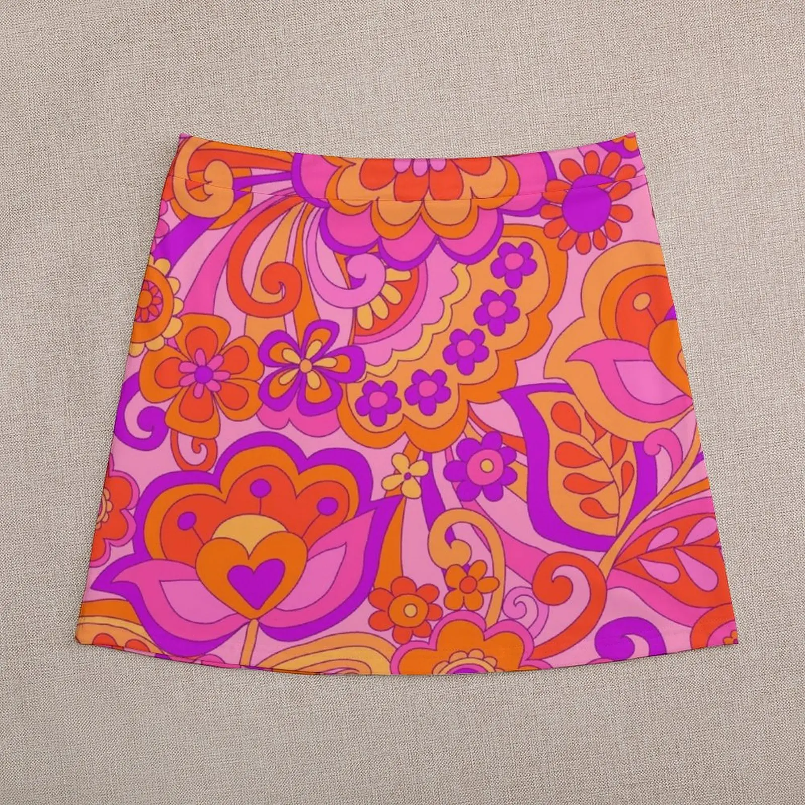 Flower Power. 60's inspired happy design Mini Skirt Women's skirt skirts summer 2024 woman outfit korean style cute skirt