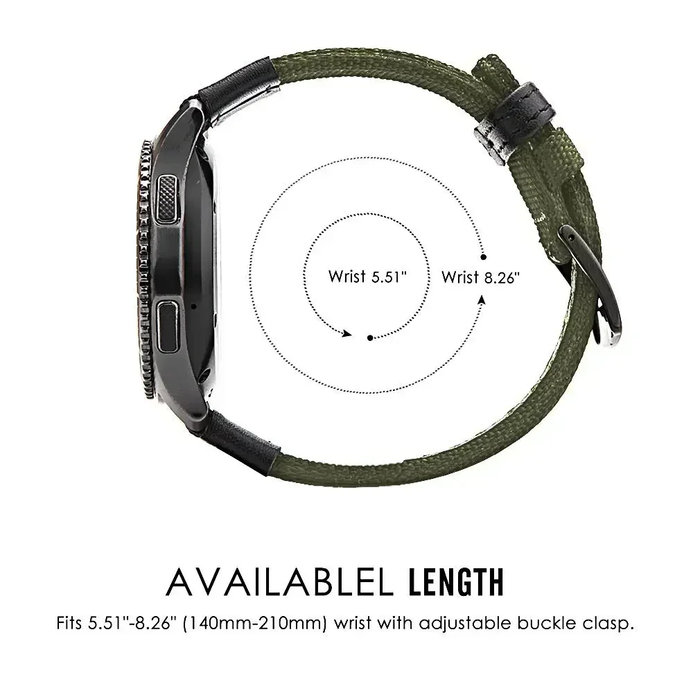 Versatile 20mm/22mm Nylon Woven Sport Wristband