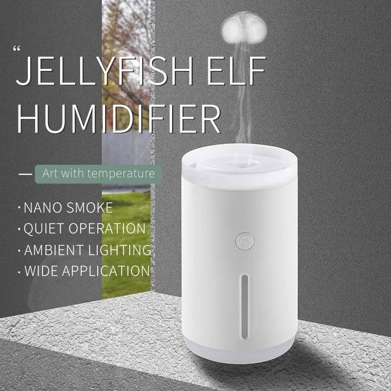 Dynamic Jellyfish Air Humidifier 350ml Essential Oil Diffuser Smoke Ring Quiet Home Office Humidifying Sprayer 2