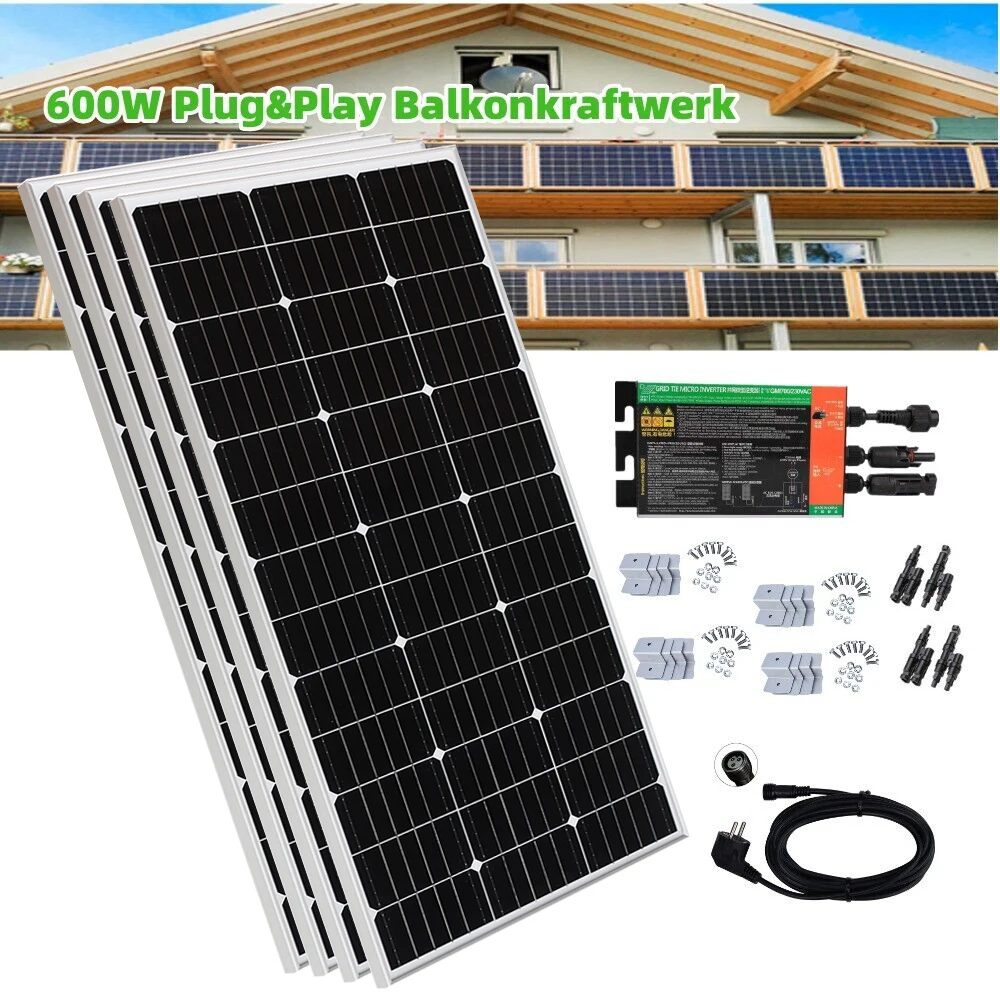 600WBalconyPowerPlantMonocrystallineSolarPanelSolarModule
