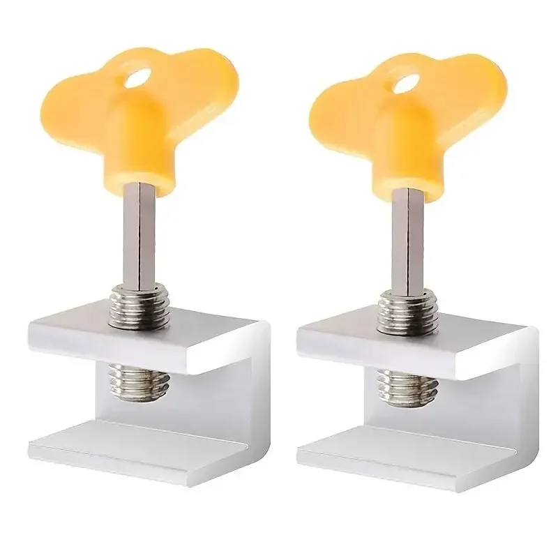 2pcs Window Lock Buckle Fixed Aluminum Alloy Screen Sliding Window Child Protection Safety Household Anti-Theft Limit Device