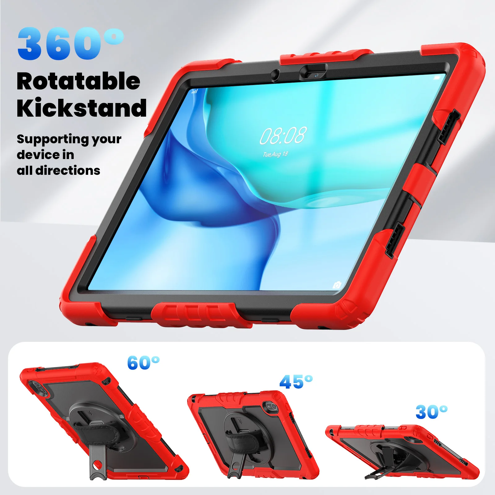 Versatile 11-Inch Tablet Case with Adjustable Stand and Shoulder Strap