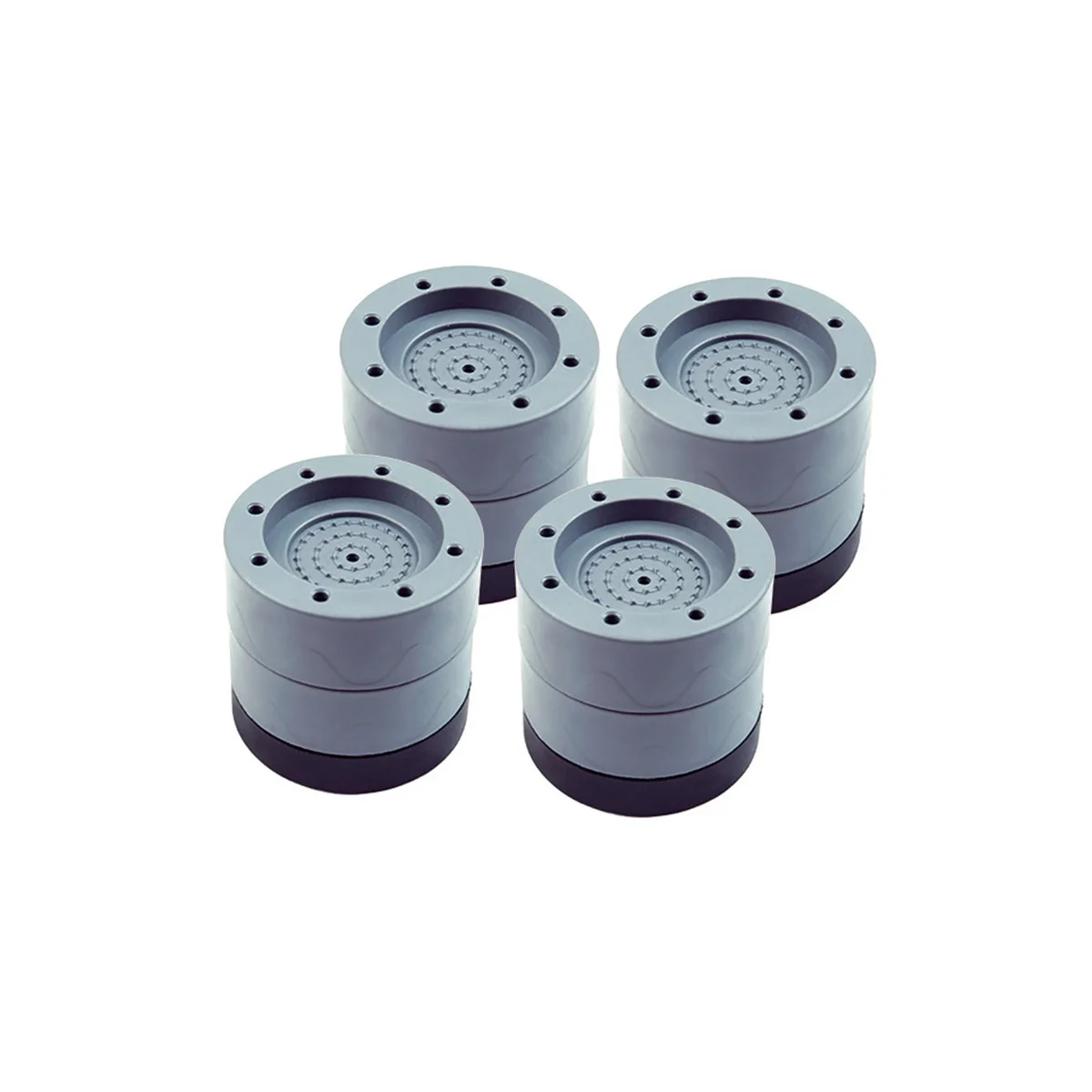 4 Pezzi Di Pastiglie Per L'Aumento Dell'Altezza Della Lavatrice Anti-Pastiglie Silent Skid Raiser Mat Supporto Per Asciugatrice Per Lavatrice 6Cm