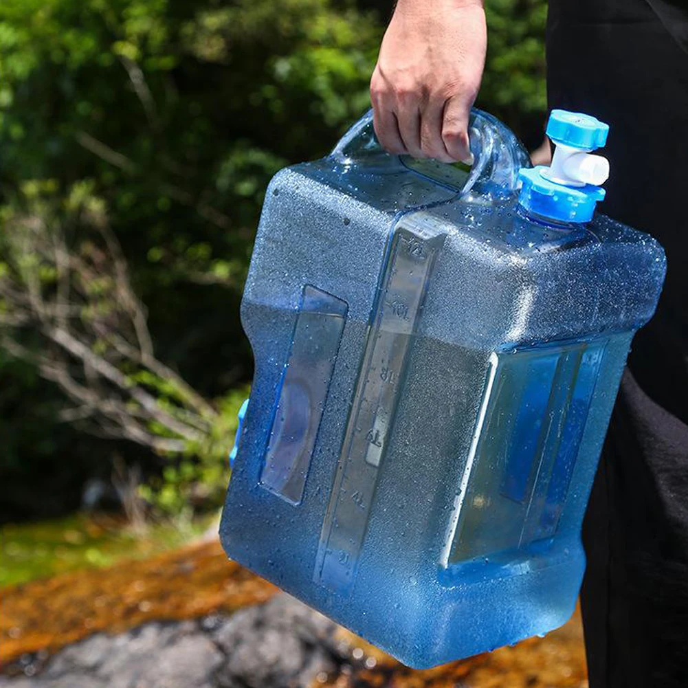 Car Water Bucket Drinking Water Bucket Driving Pure Tank Storage Carrier Faucet Outdoor Camp 3/5/7.5/10/11L car wash bucket