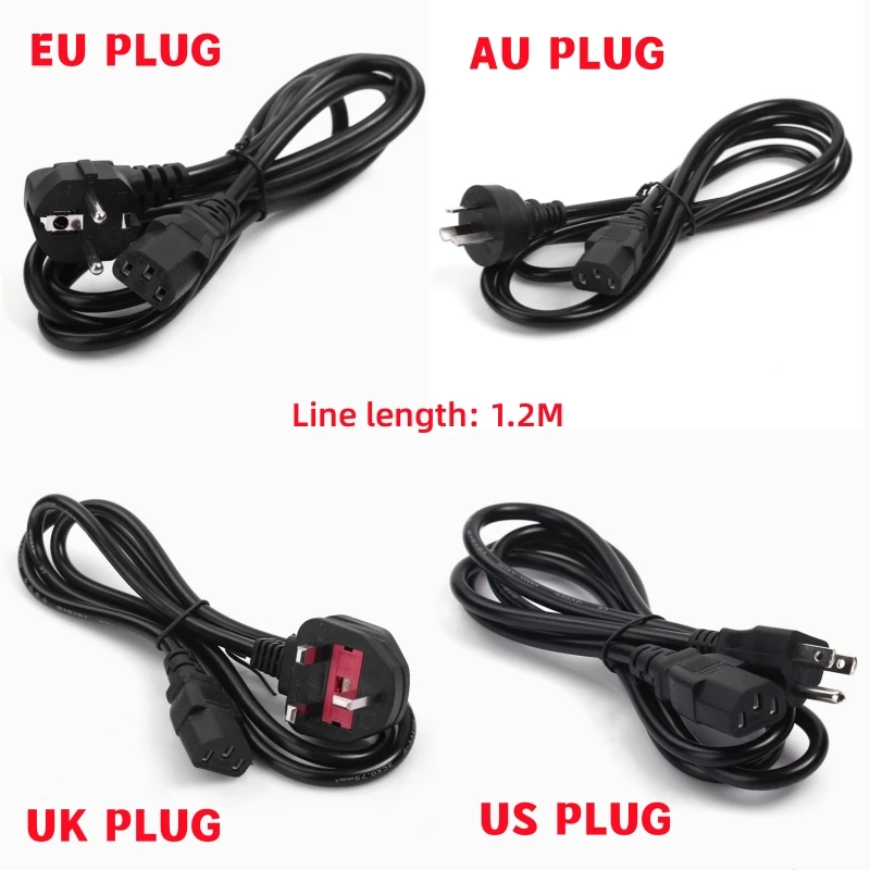 12mEUPowerCableEuroPlugIECC13ACPowerSupplyCableExtension