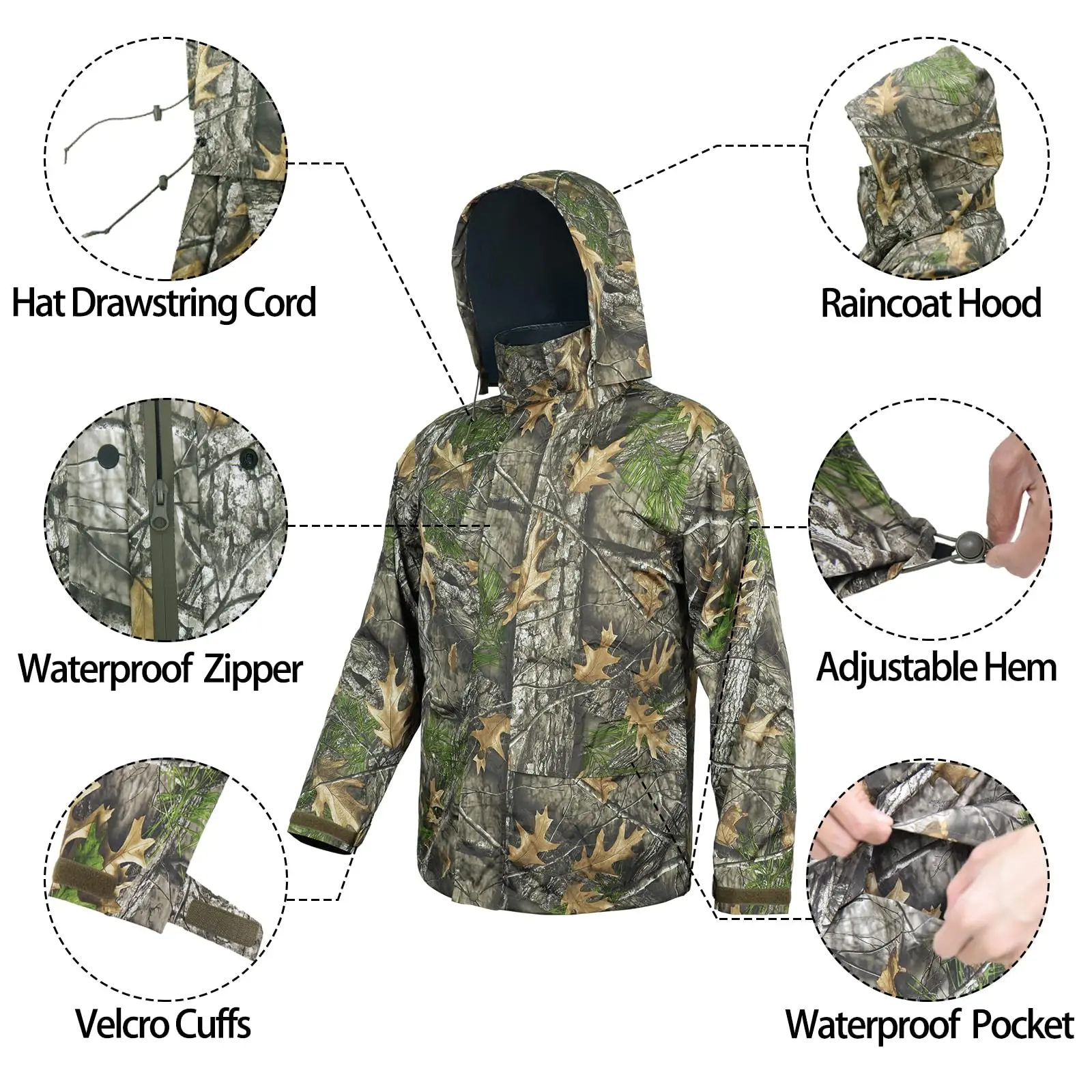 Rain Coat Set Adults Unisex Men Women Camp Hiking Hunting Fishing Outdoor Rainwear Rain Gears Cover raincoat poncho