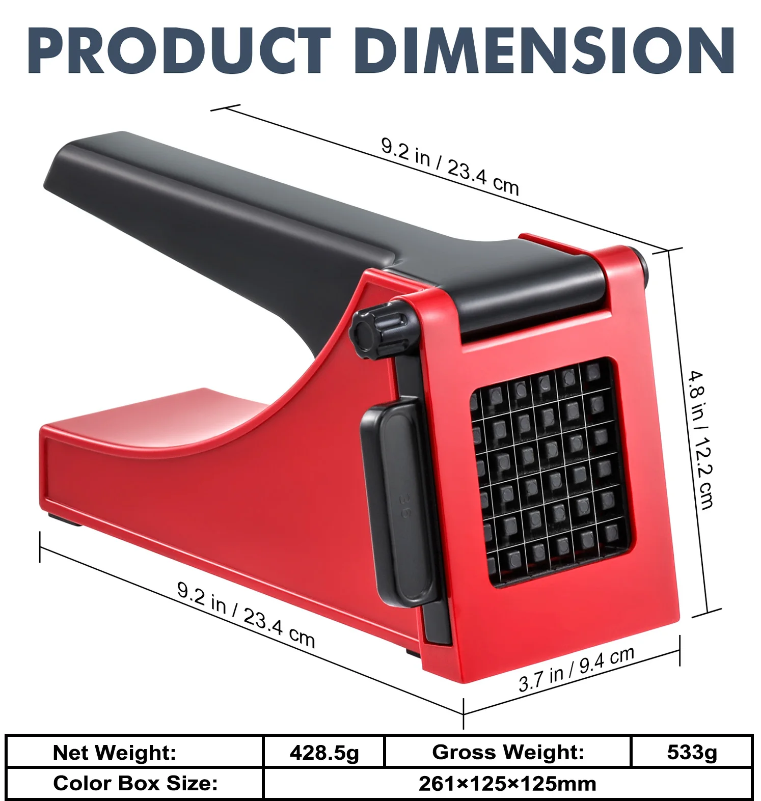 GDL Cutting Fries Magic Potato Onion Carrot Colorful Pepper Cutting Strips Diced Launcher Push Type