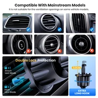 TOPK Support Téléphone Voiture,  Porte Téléphone Rotatif à 360 Degrés pour Grille D'aération de Voiture GPS pour Smartphone iPhone Android 5
