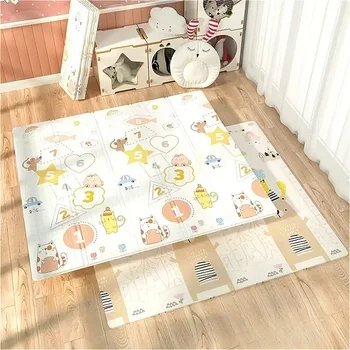 Tappetini da gioco per bambini Tappetini per attività per tappetini da gioco per bambini Tappeto per bambini impermeabile Madre Bambini che strisciano Tappeti morbidi pieghevoli