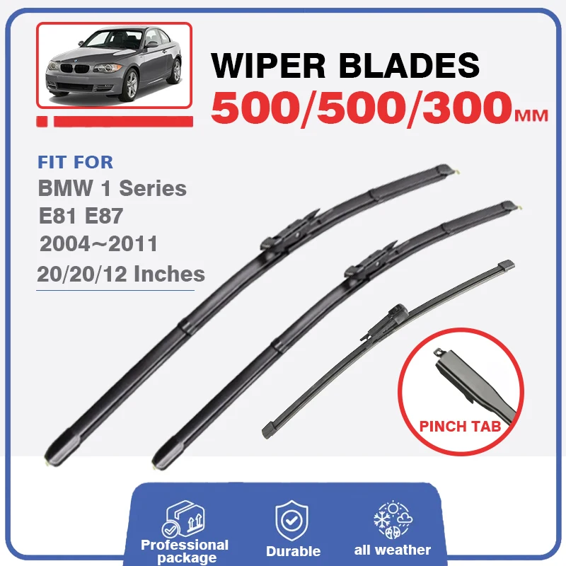 Anteriore Posteriore Wiper Blades Set Per Bmw 1 Serie E81 E87 2004-2011 Parabrezza Parabrezza 118D 123D 1M 116I 120D Finestra 118I 120I 125