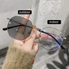 Smart Outdoor Photochromic Minus Eyeglasses Unisex Round Color Changing Myopia Glasses Optical Spectacle Near Sight Eyewear 4