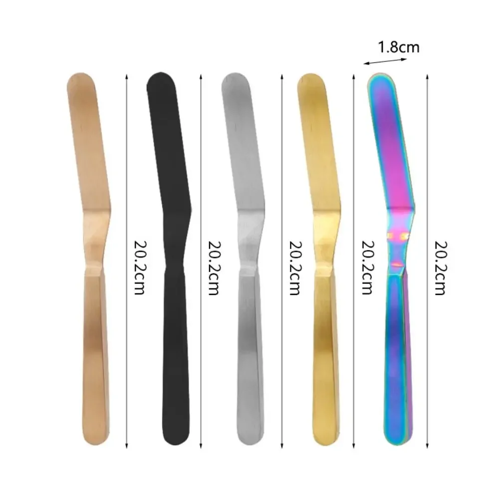 Dessert Cutlery Stainless Steel Butter Scraper 8 Inch Comfortable Grip Cake Icing Spatula Rust-proof Jam Spreader Breakfast