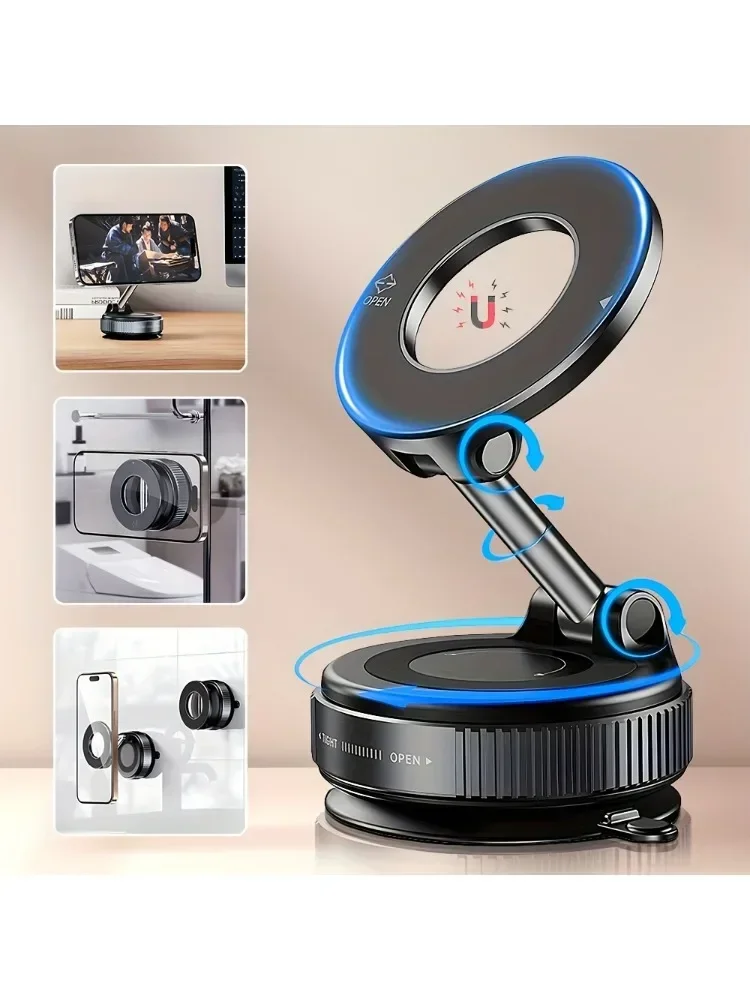 Premium Magnetic Car Phone Holder with 360° Rotation and Strong Grip