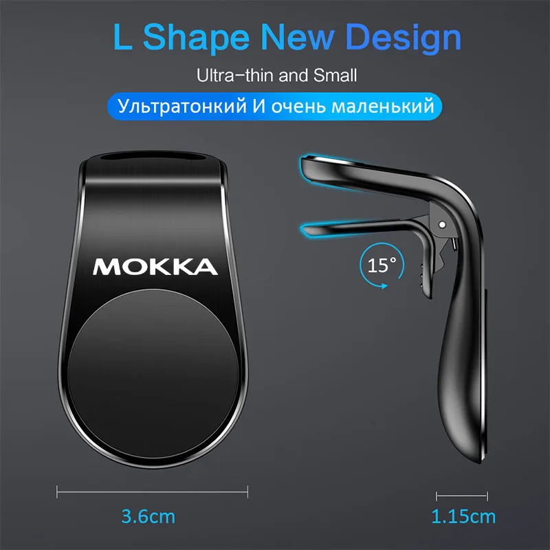 Magnetic L-Type Phone Holder Phone Stand Clip Car Magnetic Holder Suit to All Model Cellphone Accessorie For opel Mokka