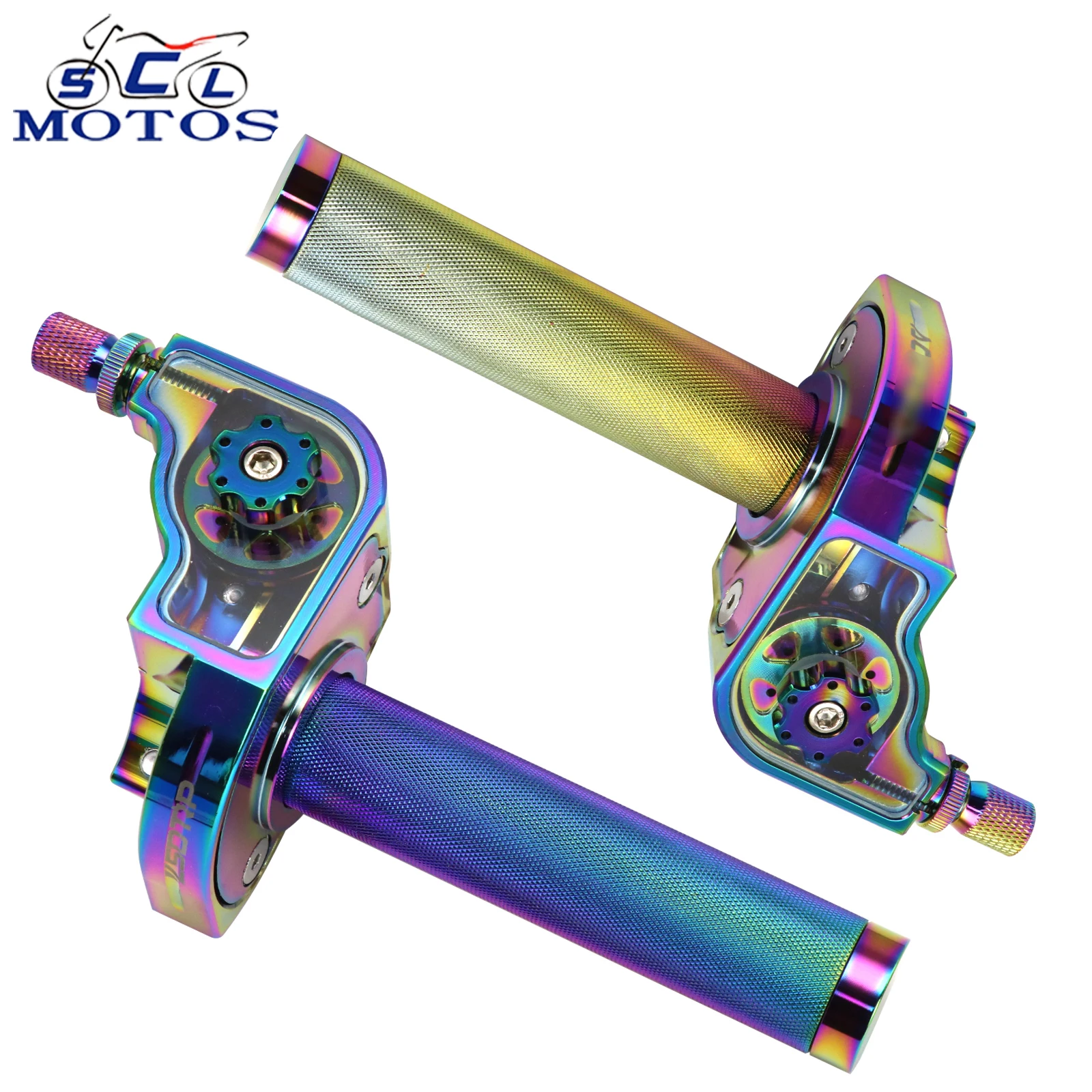 Sclmotos-Alumínio CNC Acelerador Cabo para Dirt Bike, Apertos Torção do Acelerador, Peças de Motocicleta, 22mm, 50 70 110 125 250 350