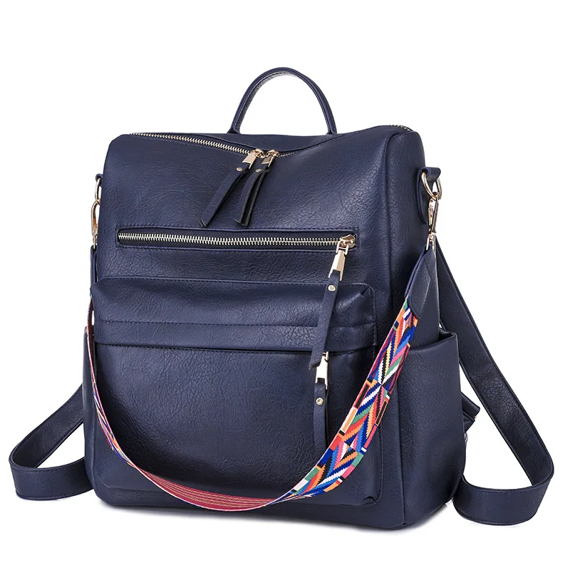 

Vintage Leopard Shoulder Bag Women Fashion Pu Leather Waterproof Korean Backpack Winter Ladies Casual Travel Bags Bolsa Feminina