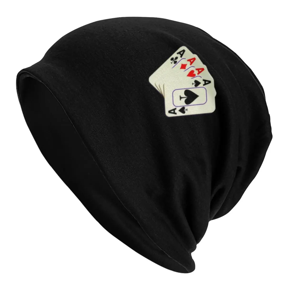 

Ace Of Cards Dress Beanies Caps Men Women Unisex Hip Hop Winter Warm Knitted Hat Adult Fashion Poker Card Game Bonnet Hats
