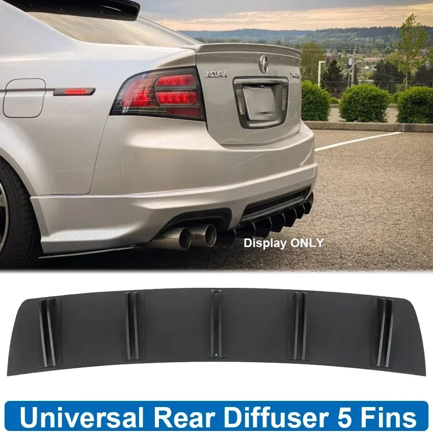 81.5cm Universal Rear Bumper Diffuser 5 Shark Fins Splitter Spoiler ...