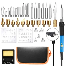 

Wood Burning Carving Pyrography Pen Kit 60W Adjustable Temperature Soldering Iron Welding Wood Embossing Burning Repair Set