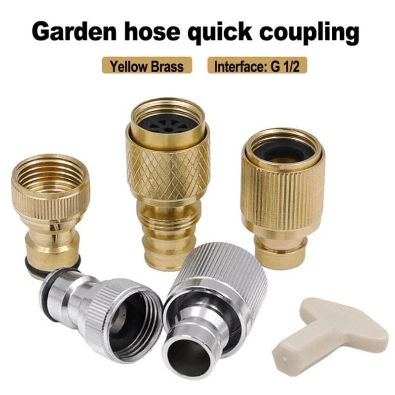 Garden Hose Adapter Tap Water Pipe 1/2" Connector Quick Connection for Faucet 