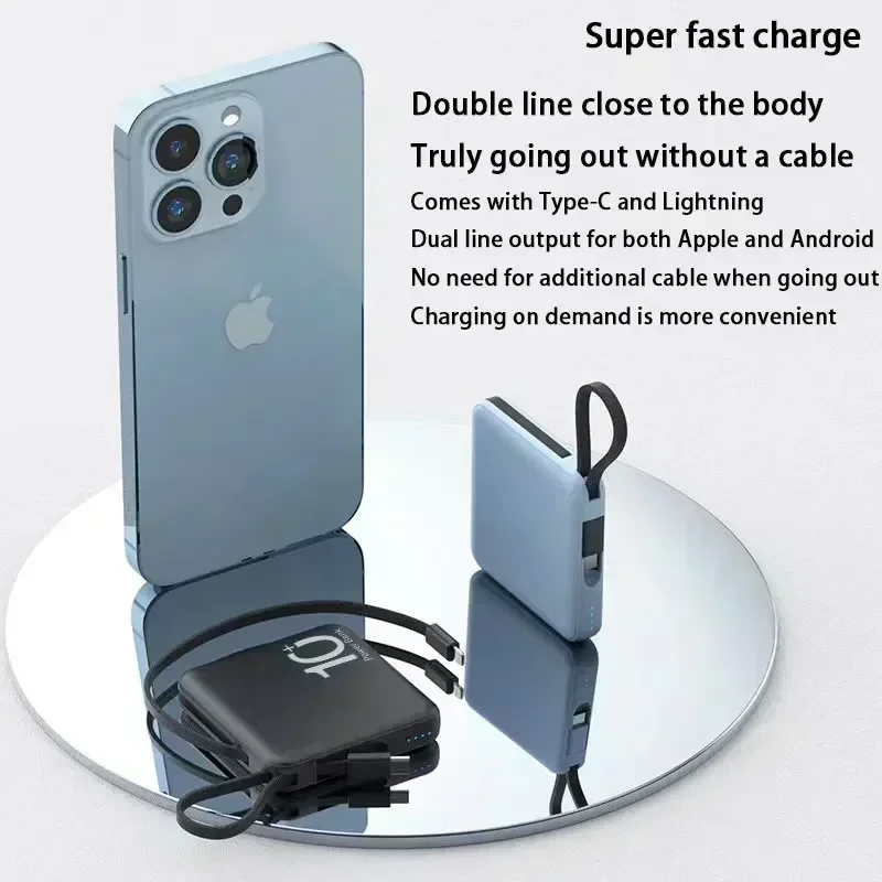 Xiaomi 50000mAh Power Bank Mini Super Fast Chargr Portable External Battery Pack Powerbank Spare Batteries for iPhone 14 Samsung 5