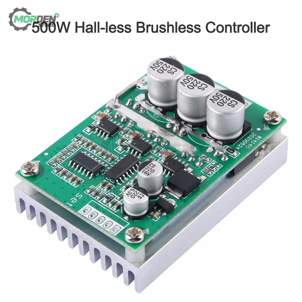 500W 15A DC 12-36V Brushless Hall Free Motor Driver Board High Power Motor Foward Reverse Speed Controller Power Supply motor speed controller