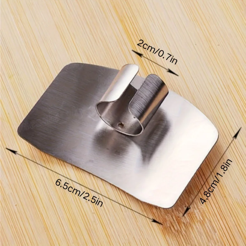 Finger Protector Finger Guard Stainless Steel Finger Guard Cutting Shiel Adjustable Vegetable Cutting Thumb Guard Finger Protector Tools Kitchen Gadget