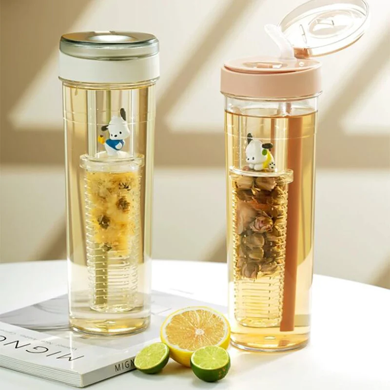 

Kawaii Sanrio почтовый Большой Вместительный стакан для воды Аниме пластиковый складной соломенный портативный летний прозрачный чайник подарки на день рождения