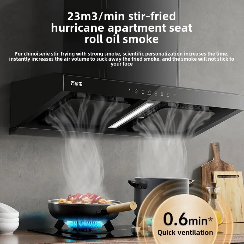 XL range hood European top suction household kitchen range hood and stove linkage 2