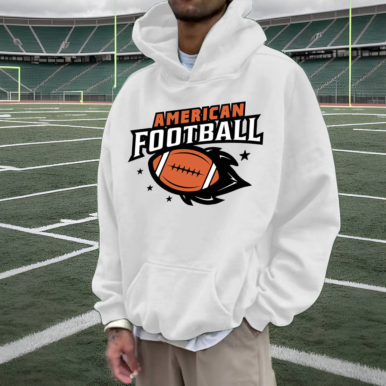 

Hooded Sweatshirts Winter Autumn Men Fashion Rugby Theme Print Long Sleeve Loose Pullover Hoodies Tops Harajuku Y2K Streetwear